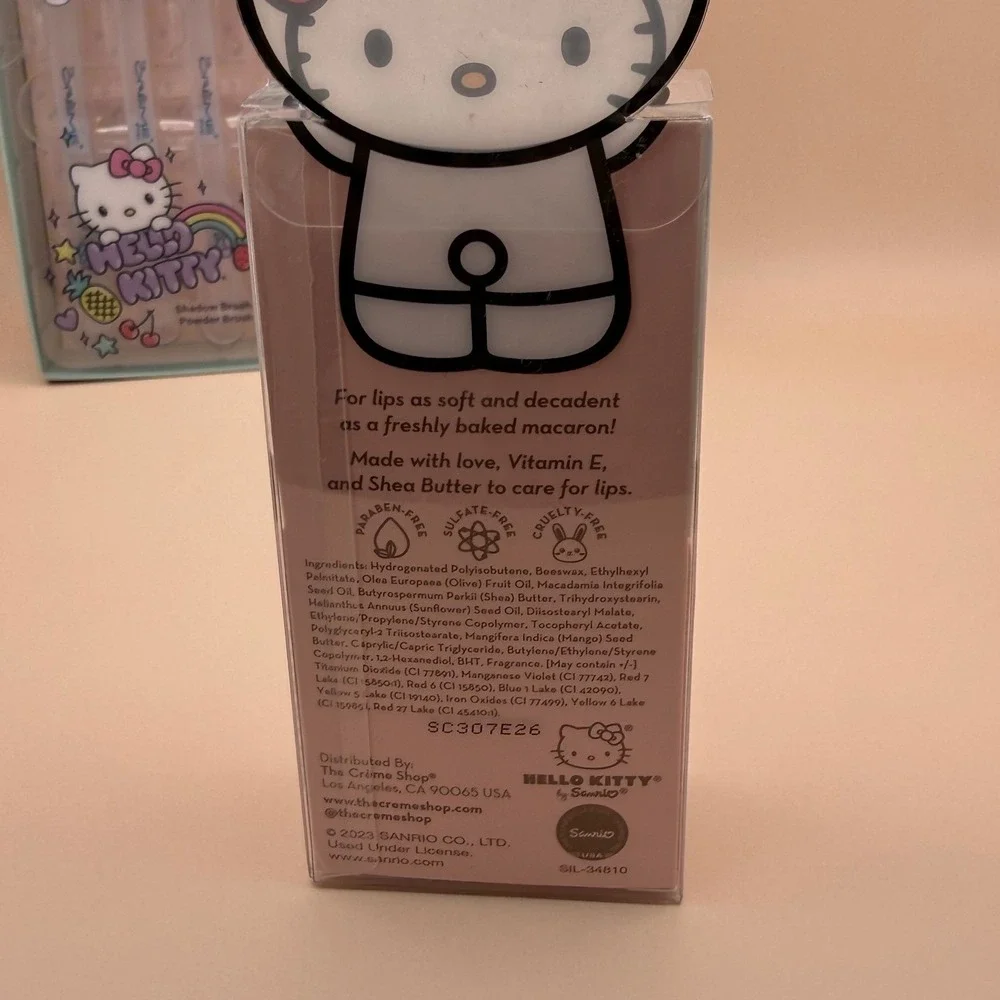 The Creme Shop‎ x Hello Kitty Makeup Brush Set & Macaron Lip Balm Bundle NIB